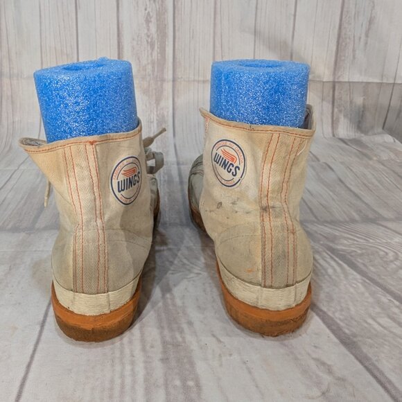 VTG Acton Wings Broomball Men's 10 White Canvas Broom Ball Athletic Sneaker - Picture 5 of 12